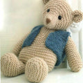 Easy Teddy Bear Knitting Patterns, Beginner Garter Stitch Chunky Toy, Size 14", PDF Download