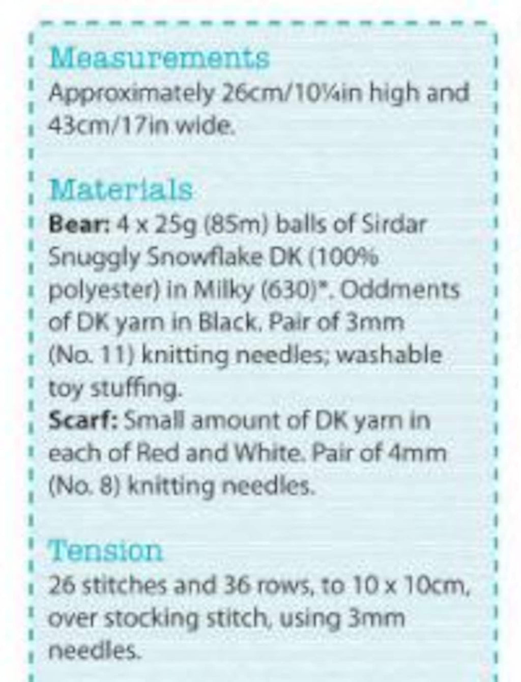 Polar Bear & Scarf Knitting Patterns, 10" Toy, PDF Download
