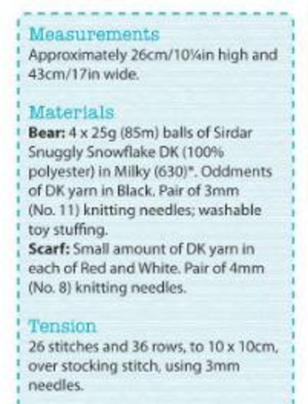 Polar Bear & Scarf Knitting Patterns, 10" Toy, PDF Download