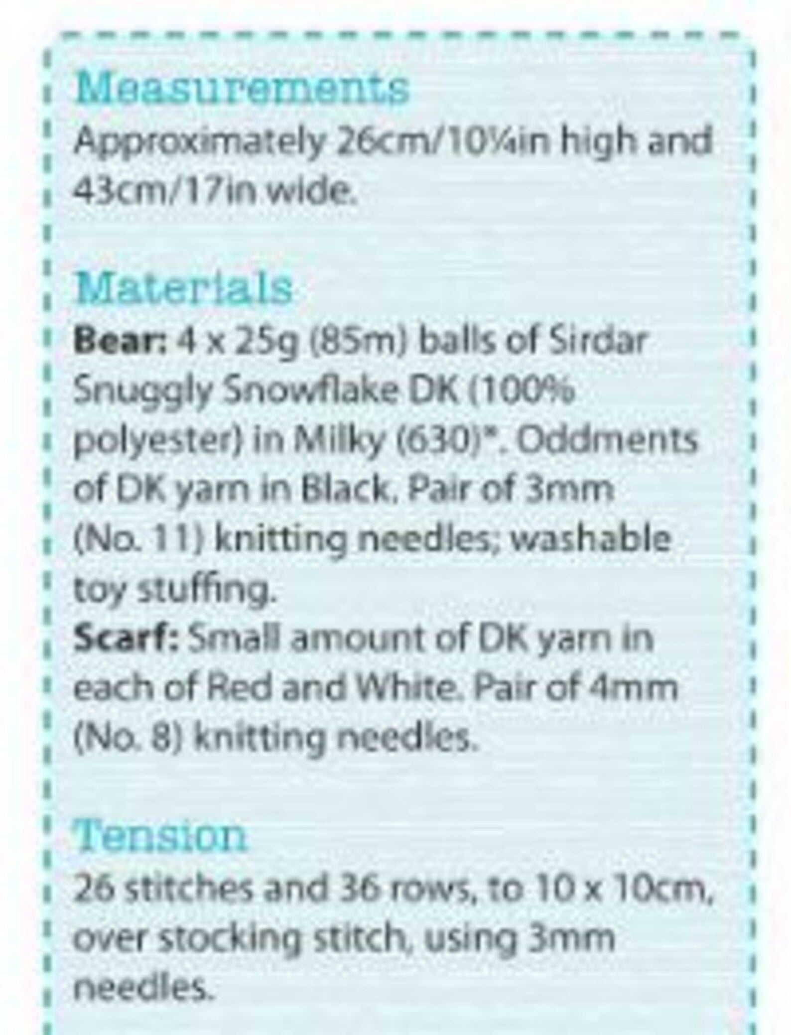 Polar Bear & Scarf Knitting Patterns, 10" Toy, PDF Download