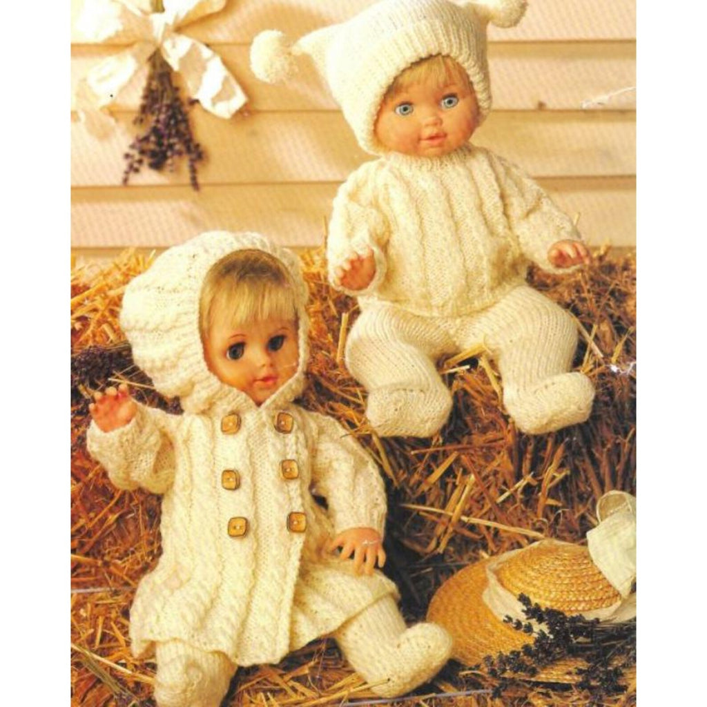Dolls Clothes Knitting Patterns, Size 12-22" Baby Doll, PDF Download