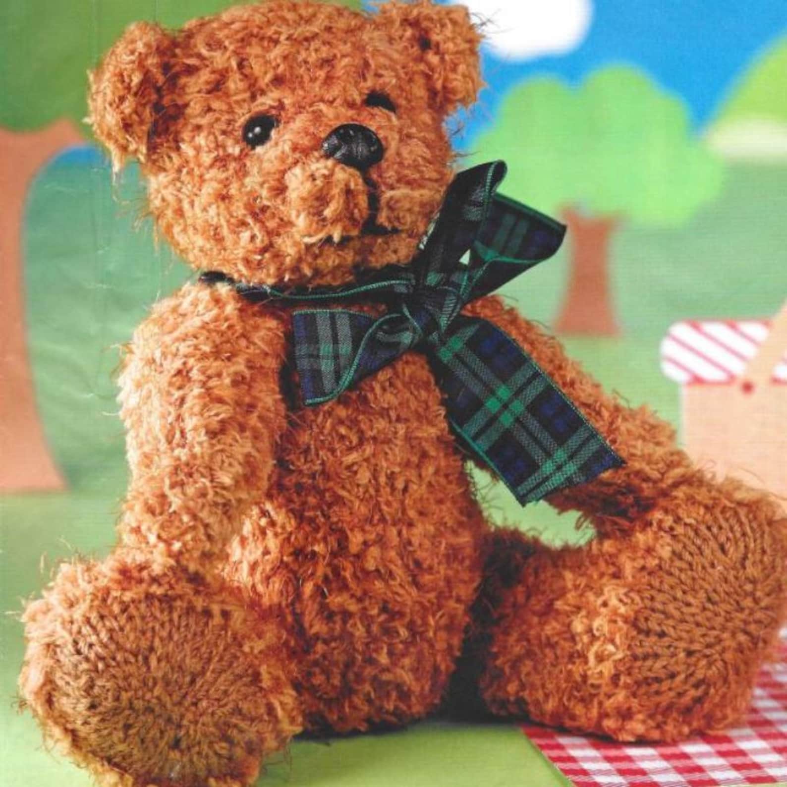 Chunky Wool Teddy Bear Knitting Pattern, Easy Beginner Toys, PDF Download