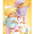 Easy Garter Stitch Doll Clothes Knitting Patterns, 12-22" Dolls, PDF Downloads