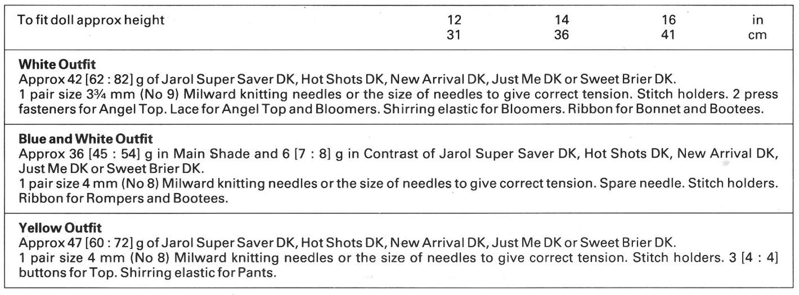 Dolls Clothes Knitting Patterns, Size 12-16" Baby Dolls, PDF Download