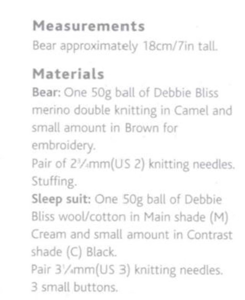 Teddy Bear & Lamb Sleep Suit Knitting Pattern, 7" Stuffed Toys, PDF Pattern