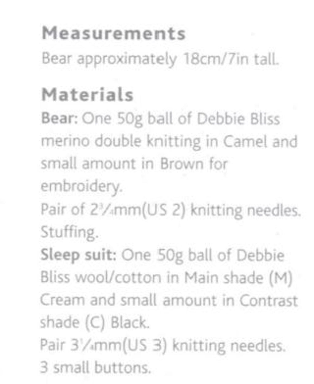 Teddy Bear & Lamb Sleep Suit Knitting Pattern, 7" Stuffed Toys, PDF Pattern