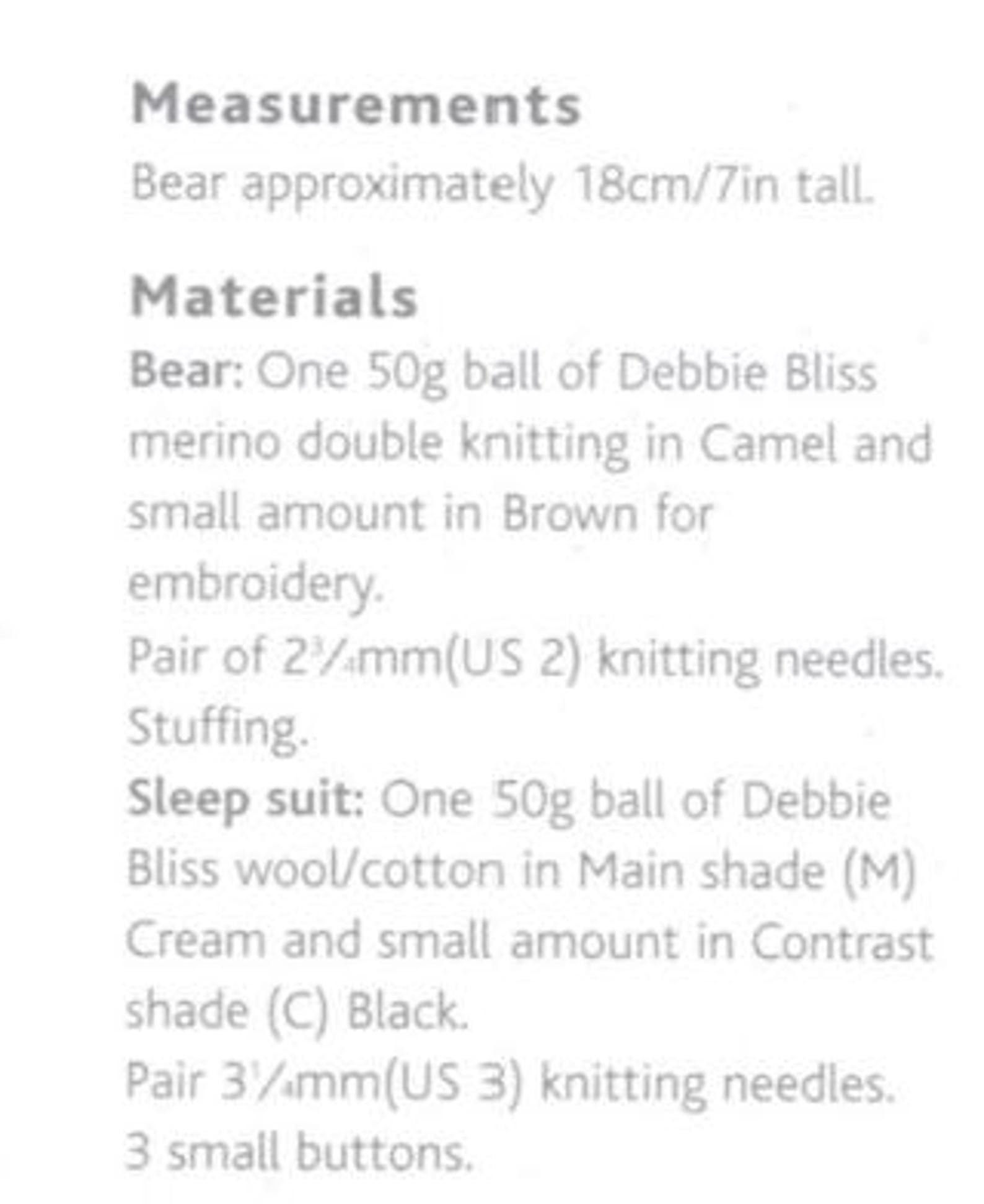 Teddy Bear & Lamb Sleep Suit Knitting Pattern, 7" Stuffed Toys, PDF Pattern