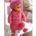 Easy Doll Clothes Knitting Pattern, 12-22" Dolls, PDF Download