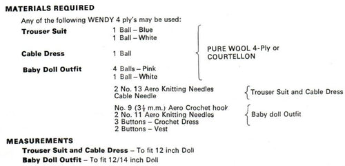 Doll Clothes Knitting Patterns, Size 12" - 14" Dolls, PDF Download