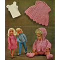 Doll Clothes Knitting Patterns, Size 12" - 14" Dolls, PDF Download