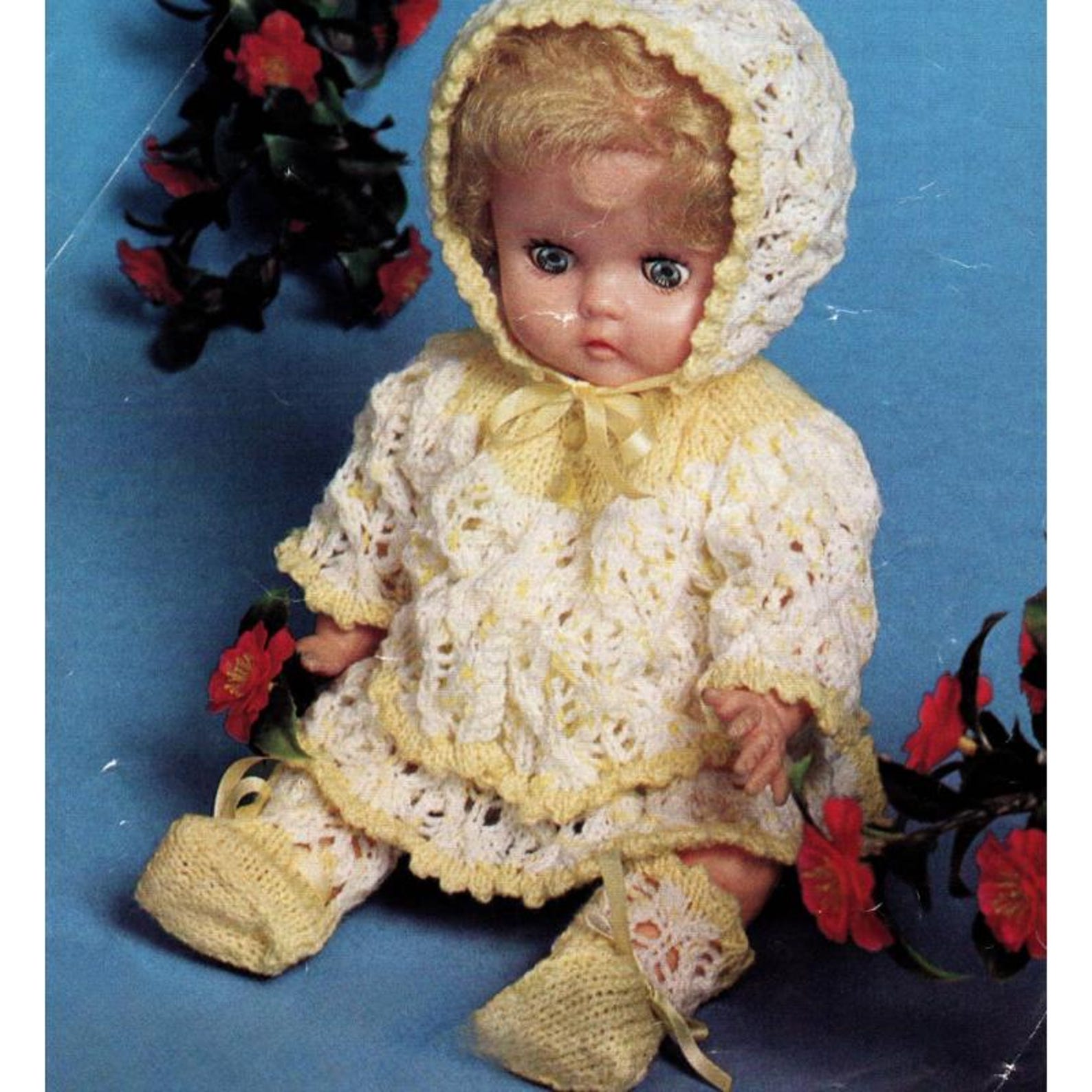 Dolls Clothes Knitting Patterns, Size 16" Dolls, PDF Download