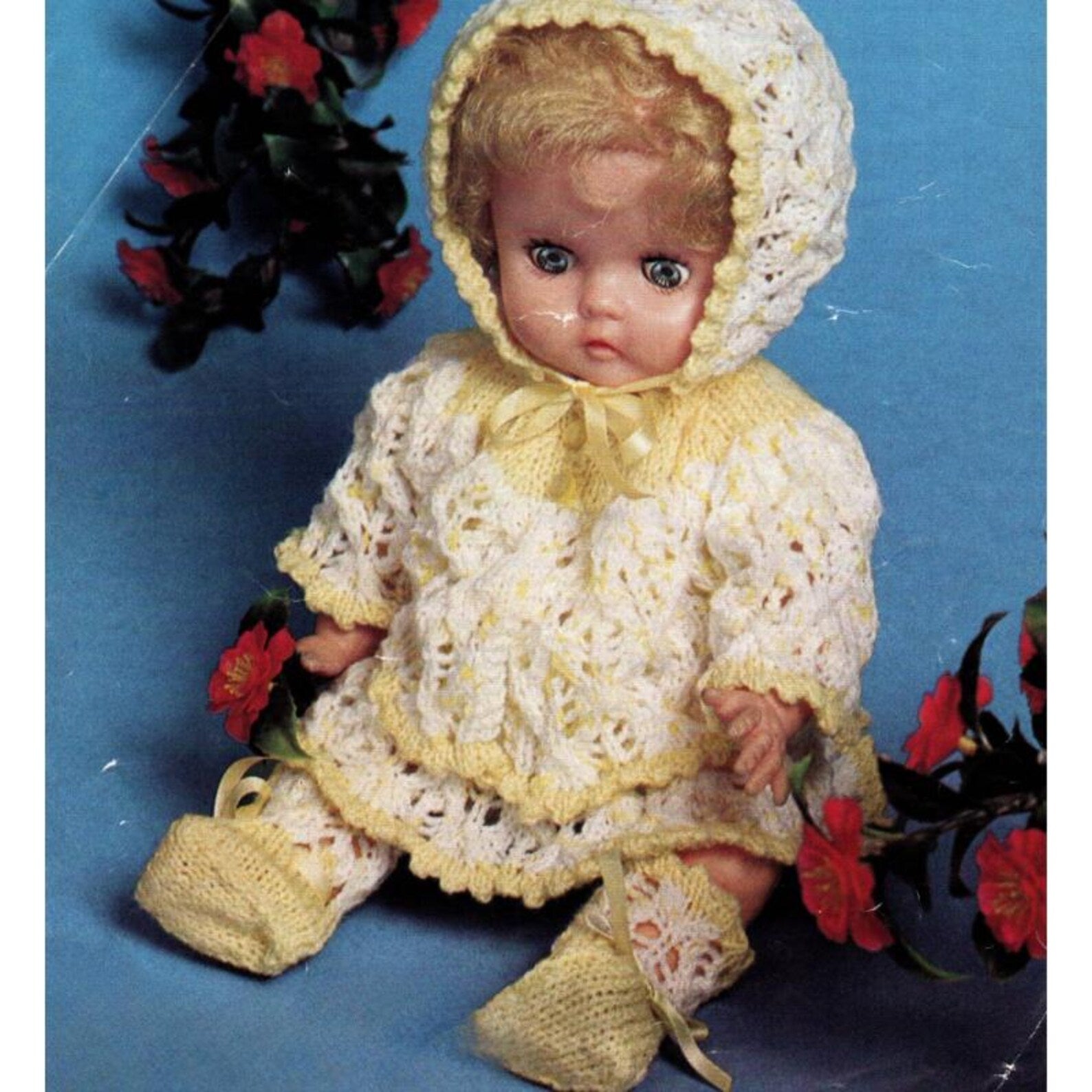 Dolls Clothes Knitting Patterns, Size 16" Dolls, PDF Download