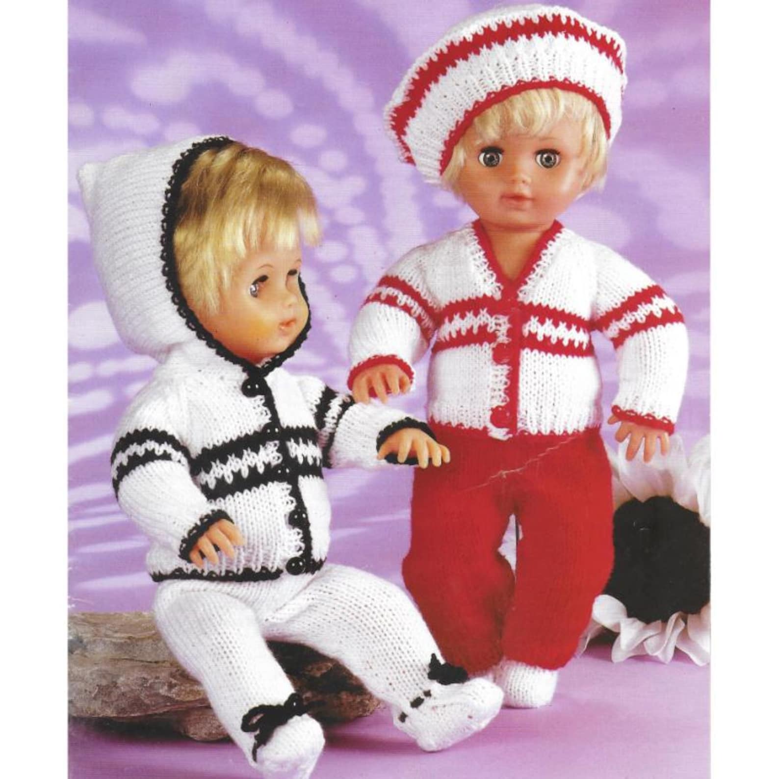 Dolls Clothes Knitting Pattern, Size 12" - 22" Dolls Height, PDF Download