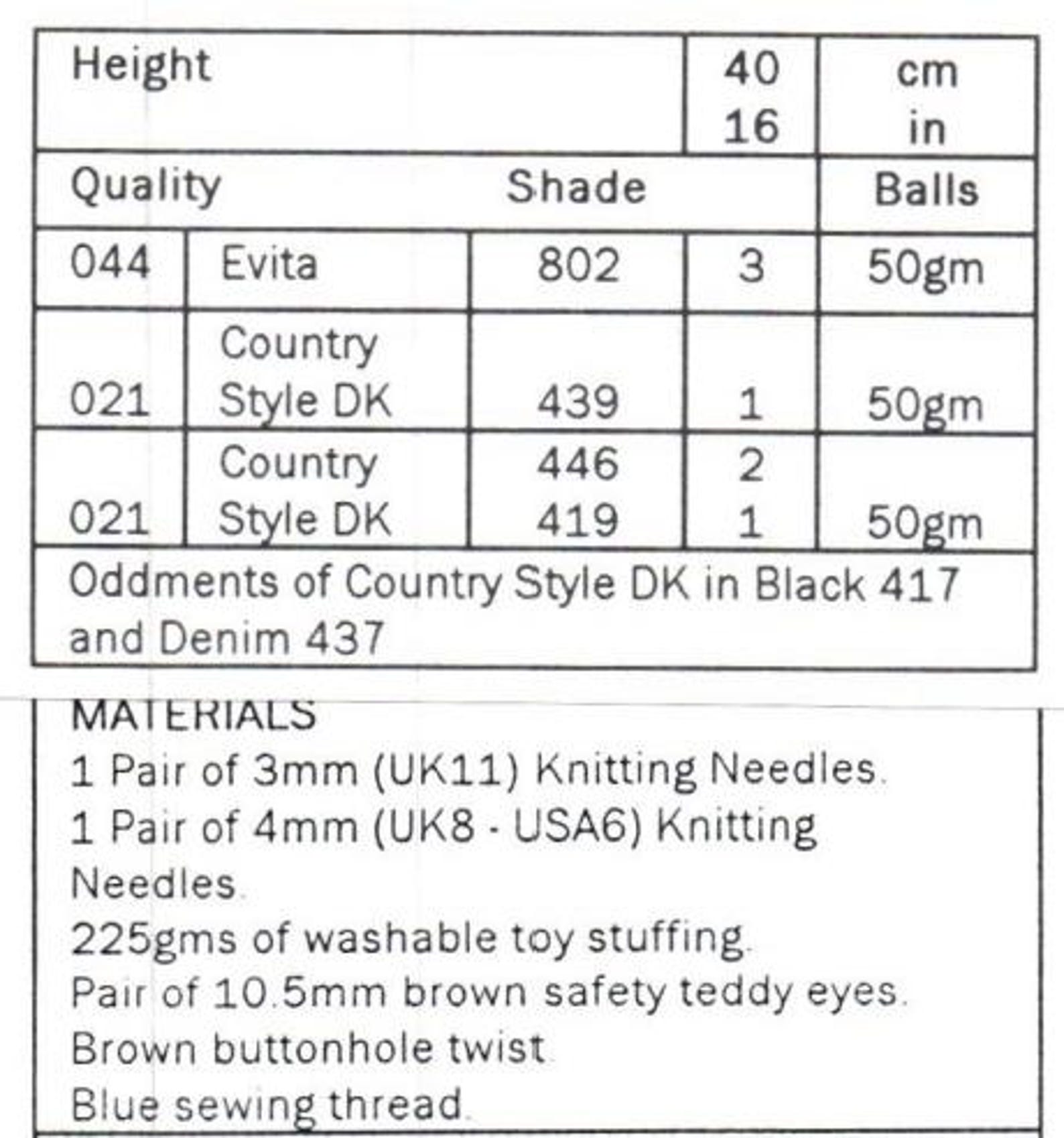 Teddy Bear Knitting Patterns, Knitted Teddies Toys, 16 Inch, PDF Download