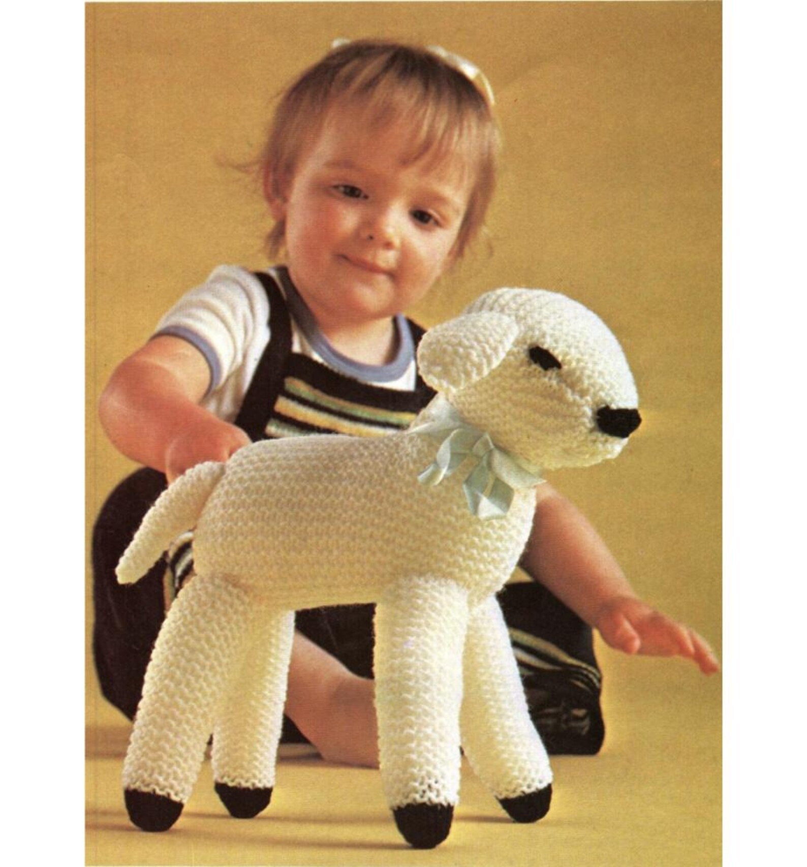 Easter Lamb Knitting Patterns, Easter Decorations Toys, 10 Inch, PDF Pattern