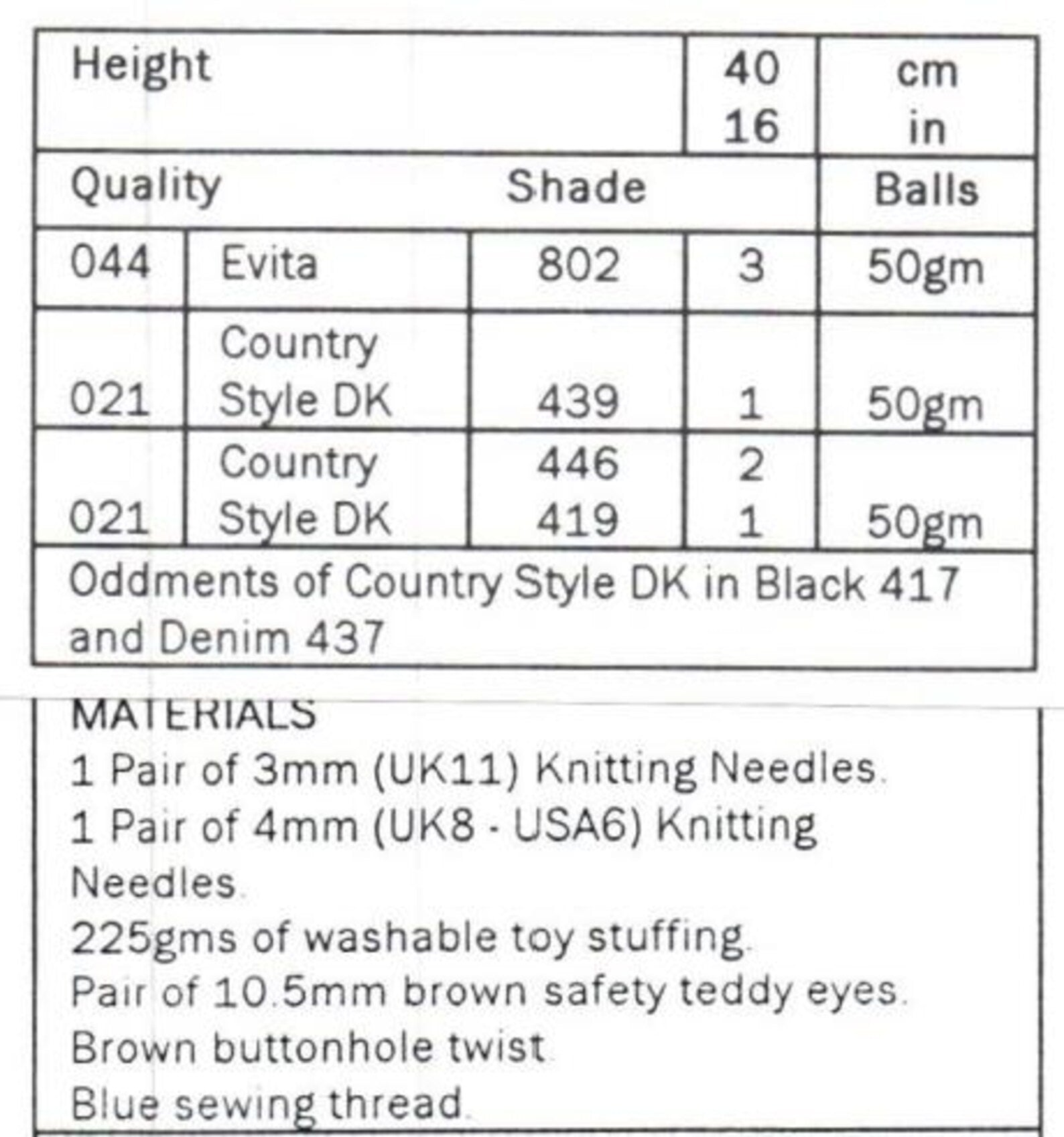 Teddy Bear Knitting Patterns, Knitted Teddies Toys, 16 Inch, PDF Download